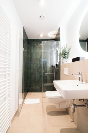 Departamento ejecutivo | Baño | Secadora de cabello, toallas, jabón, shampoo 