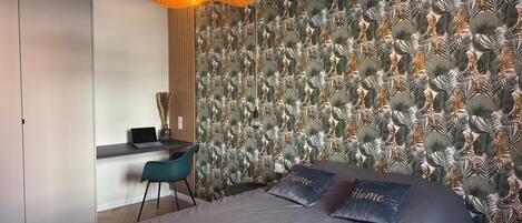 1 bedroom, desk, travel crib, free WiFi