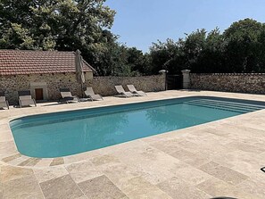 A heated pool