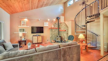 House, Multiple Beds, Patio, Mountain View (Tahoe Family Getaway) | Living area | 50-inch flat-screen TV with digital channels
