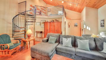 House, Multiple Beds, Patio, Mountain View (Tahoe Family Getaway) | Living area | 50-inch flat-screen TV with digital channels