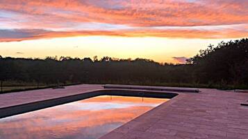 A heated pool