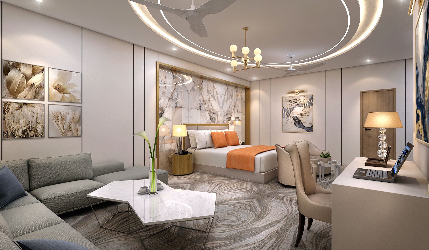 Premium bedding, down comforters, memory foam beds, in-room safe