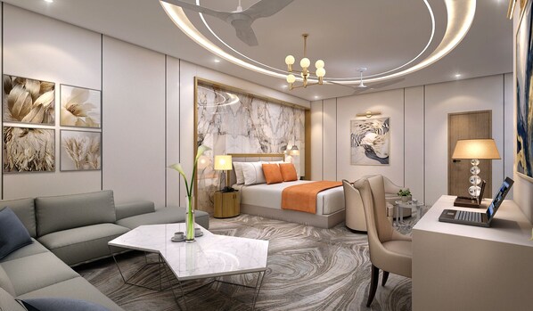 Premium bedding, down comforters, memory foam beds, in-room safe