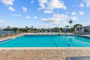 A heated pool