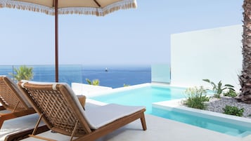 Luksus-suite - privat pool - havudsigt | Privat pool