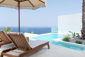Suite de lujo, piscina privada, vistas al mar | Piscina privada
