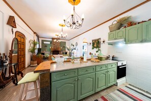 Fridge, oven, stovetop, dishwasher