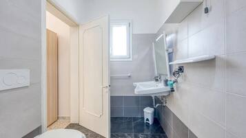 Ducha, secador de pelo y toallas