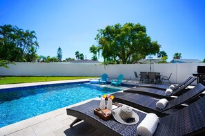 A heated pool