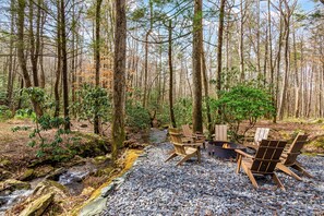 Property grounds - new! creek front, waterfall, fire pit (Cherry Log)