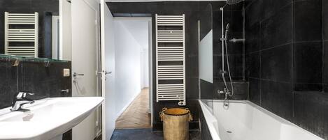 Hair dryer, towels