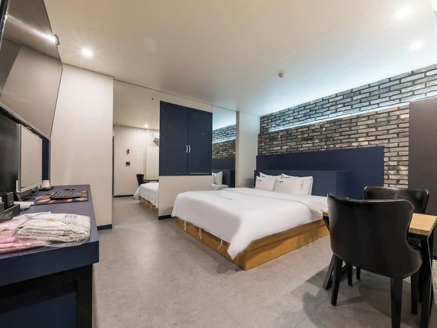 Premium bedding, blackout curtains, soundproofing, free WiFi