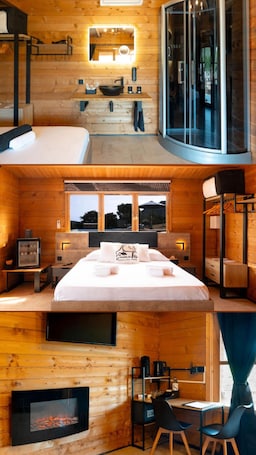 In-room safe, blackout curtains, free WiFi. Les Chalets de Tesa