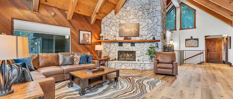 TV, fireplace, offices