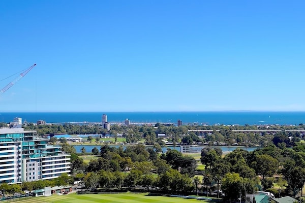 water VIEW -Phillip Bay + Albert Park Lake, from multiple rooms in our apartment