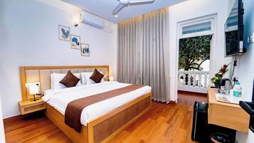 Deluxe-Doppelzimmer, Balkon, Gartenblick