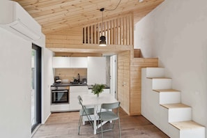 Fridge, oven, stovetop, electric kettle