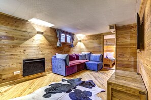 Smart TV, fireplace - Passon - Appart 2CH 93m2 | Sauna | 300m Grand Montets | Vue (Chamonix-Mont-Blanc)