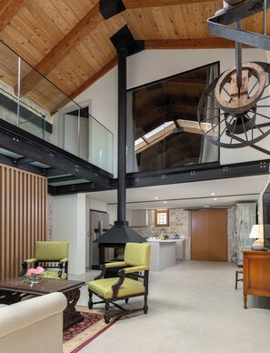 Deluxe Villa, Pool View | Living area | Flat-screen TV - The Olive Mill Loft (Rethymno)