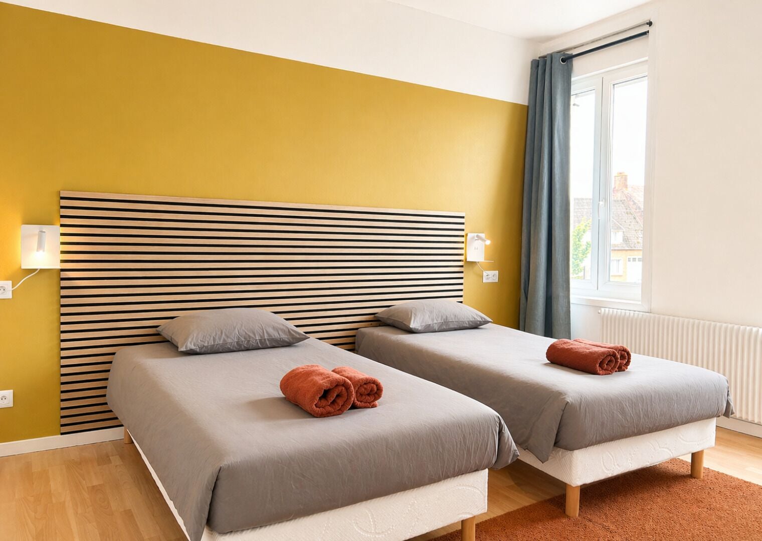 Blackout curtains, iron/ironing board, free WiFi