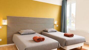 Blackout curtains, iron/ironing board, free WiFi