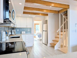 Fridge, microwave, dishwasher, toaster