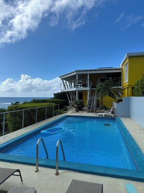 Outdoor pool - Diamond in Paradise-Hear the waves, feel the breezes from this 3 bedroom villa! (Christiansted)