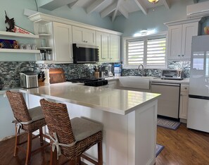 Fridge, microwave, oven, stovetop - Diamond in Paradise-Hear the waves, feel the breezes from this 3 bedroom villa! (Christiansted)
