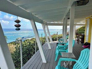 Terrace/patio - Diamond in Paradise-Hear the waves, feel the breezes from this 3 bedroom villa! (Christiansted)