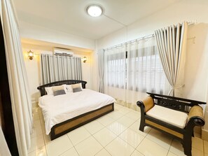 2 slaapkamers, een strijkplank/strijkijzer, wifi