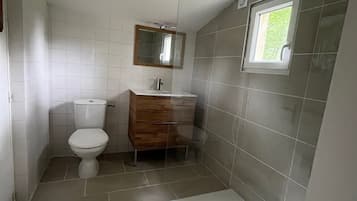 Dusche, Handtücher, Seife, Toilettenpapier