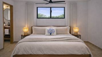 3 chambres, coffres-forts dans les chambres, bureau