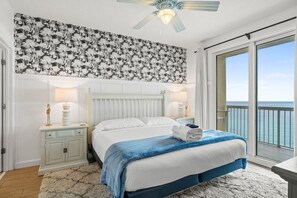 1 bedroom, free WiFi, bed sheets - 12th-Floor Gulf-Front Condo at Seychelles | Quiet East End of Panama City Beach (Panama City Beach)