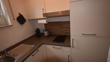 Kühlschrank, Mikrowelle, Herdplatte, Geschirrspüler