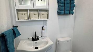 Hair dryer, towels