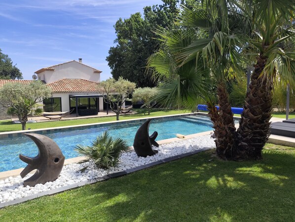 Outdoor pool, a heated pool