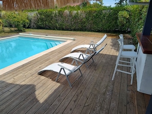 Outdoor pool - Villa Landaise with its large swimming pool (Biscarrosse)