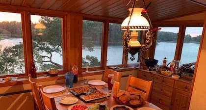 Secluded gem on an island in the Stockholm archipelago, forest plot and private jetty,