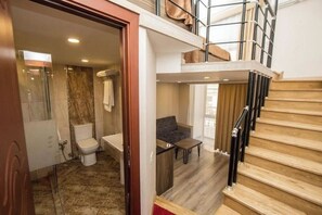 Family Duplex, Balcony, City View | Premium bedding, minibar, in-room safe, individually decorated - Passage Luxury Hotel Baku (Baku)