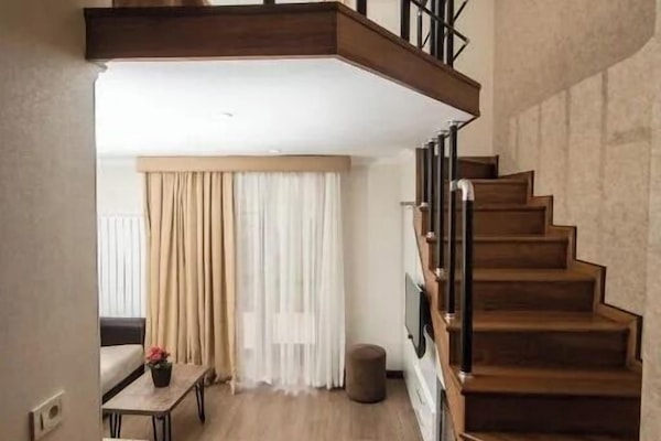 Dúplex familiar, balcón, vista a la ciudad | 1 habitación, ropa de cama de alta calidad y minibar