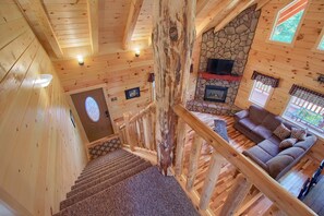 テレビ、暖炉、DVD プレーヤー