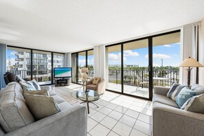 Condo, 1 Queen Bed with Sofa bed (Our House at the Beach - 204W) | Living area - Our House at the Beach - 204w (Siesta Key)