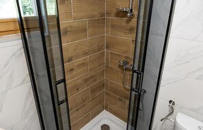 Shower, hair dryer