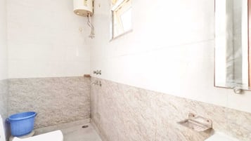 Slippers, towels, soap, shampoo