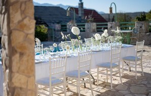 Außenbereich für Bankette