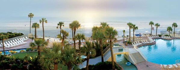 Indoor pool, outdoor pool - Wyndham Ocean Walk 2 bedroom unit Daytona Beach, FL with ocean view (Daytona Beach)