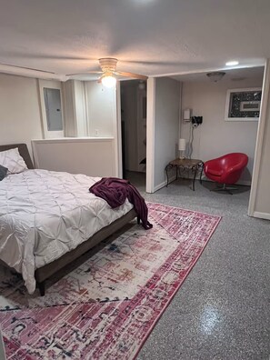 1 غرفة نوم وواي فاي وملاءات أسرّة