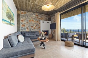 Smart TV, fireplace
