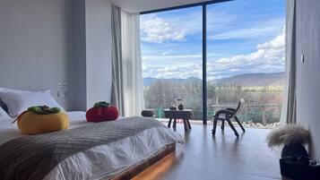 Double Room, Hill View | Premium bedding, down comforters, memory foam beds, desk